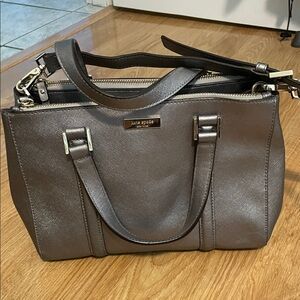 Kate Spade Metallic Gray Satchel